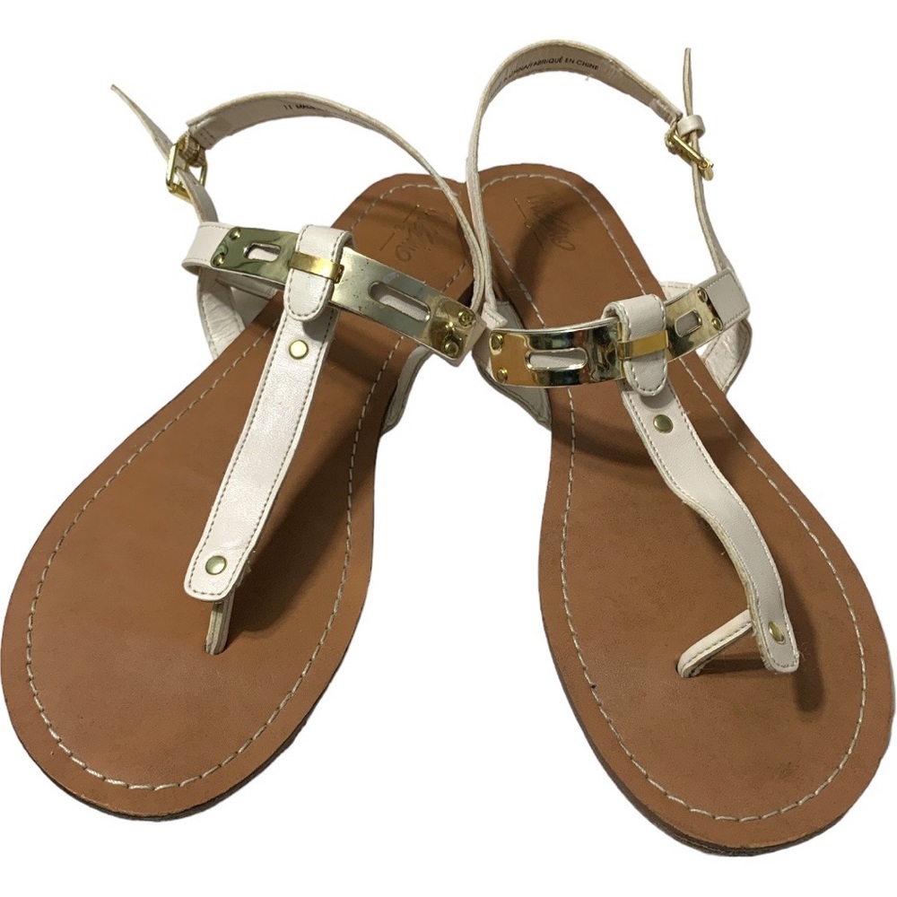MOSSIMO White  Flat Sandals Size 11